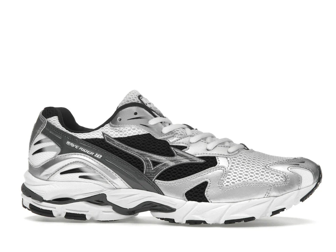 Mizuno Wave Rider 10 Weiß Silber Schwarz
