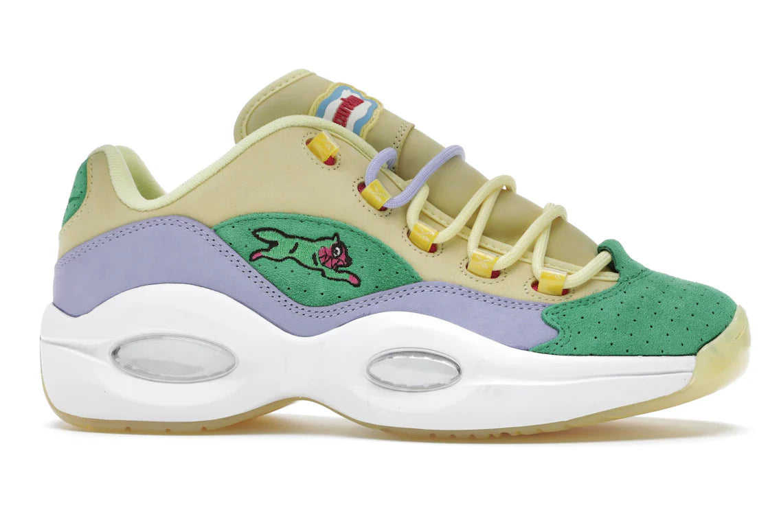 Reebok Question Low BBC Ice Cream Running Dog Gelbgrün
