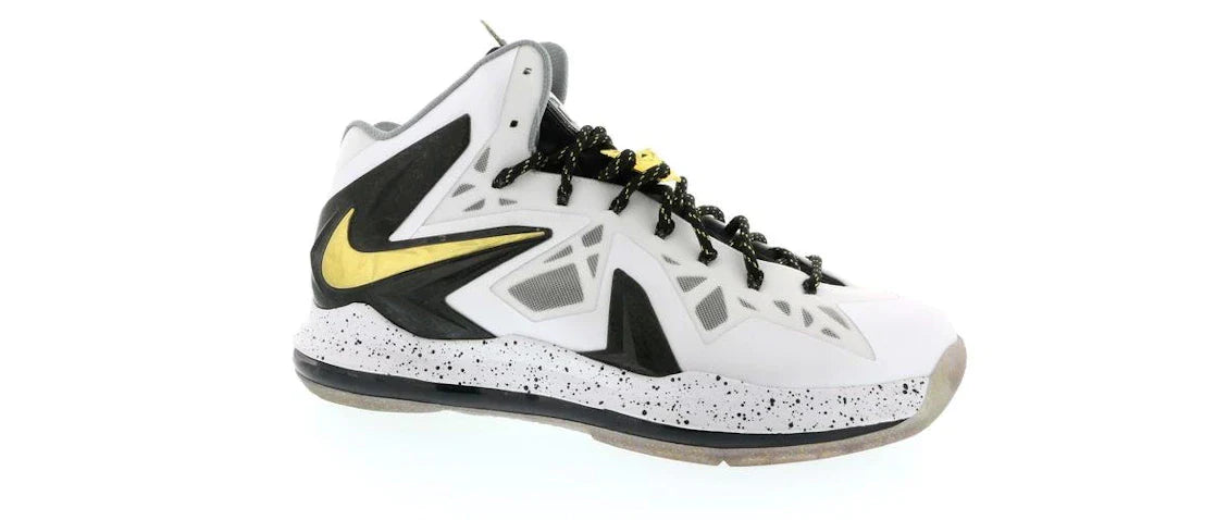 Nike LeBron X Elite+ Weiß Gold