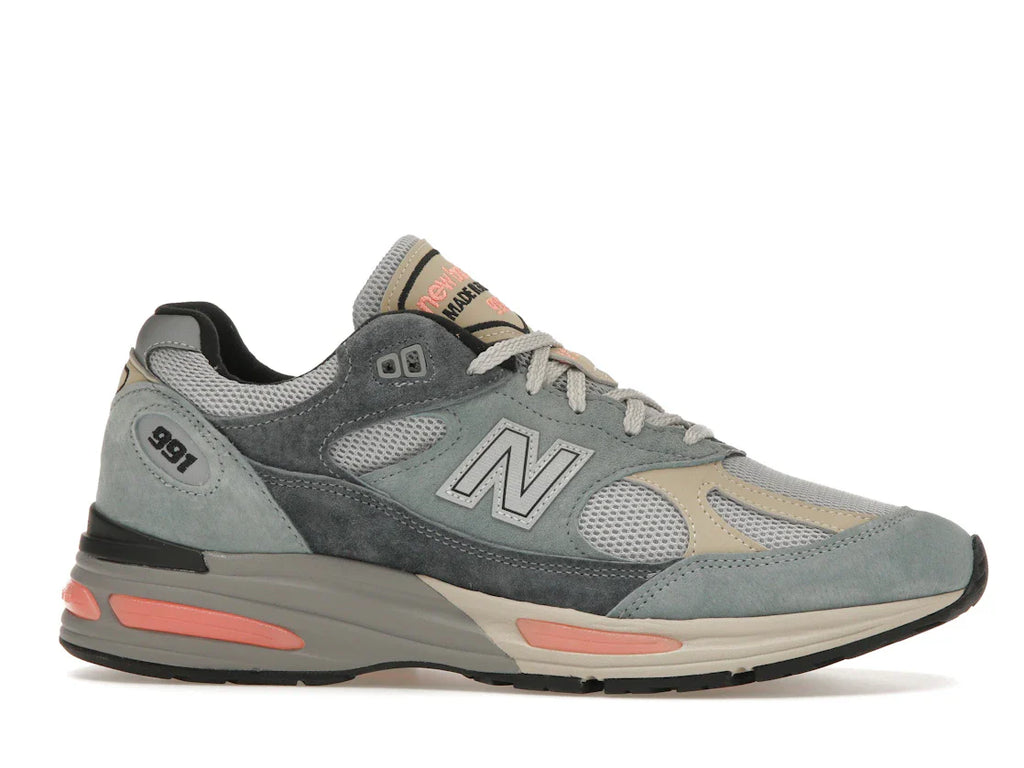 New Balance 991 MiUK Silber Blau Turbulenz