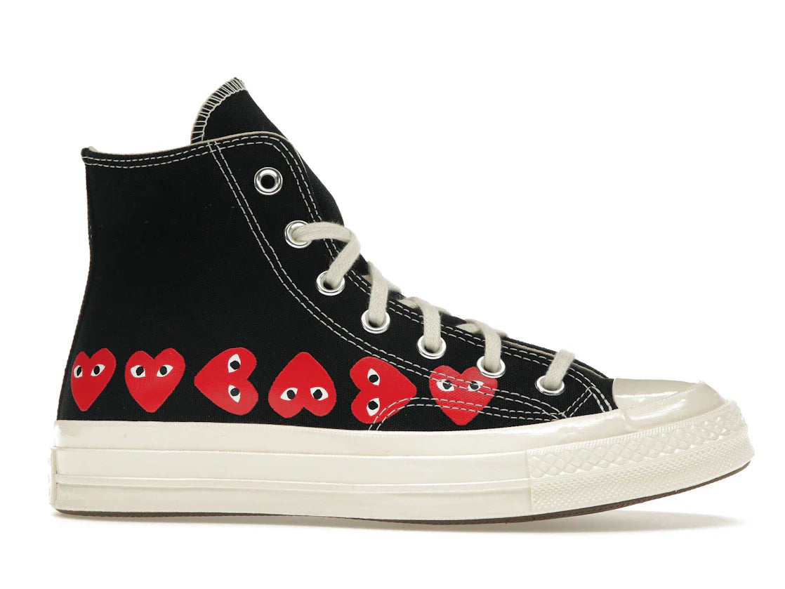 Converse Chuck Taylor All Star 70 Hi Comme des Garçons PLAY Multi-Heart Schwarz
