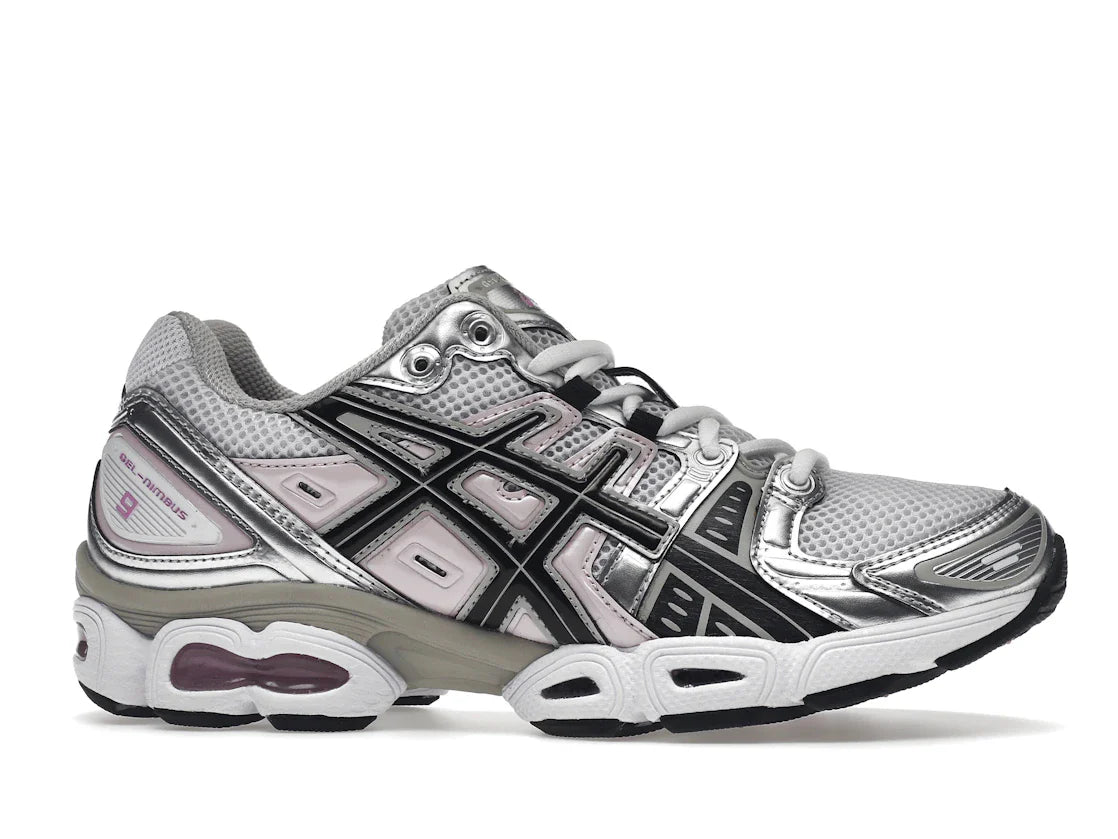 ASICS Gel-Nimbus 9 Weiß Schwarz Hellrosa (Damen)