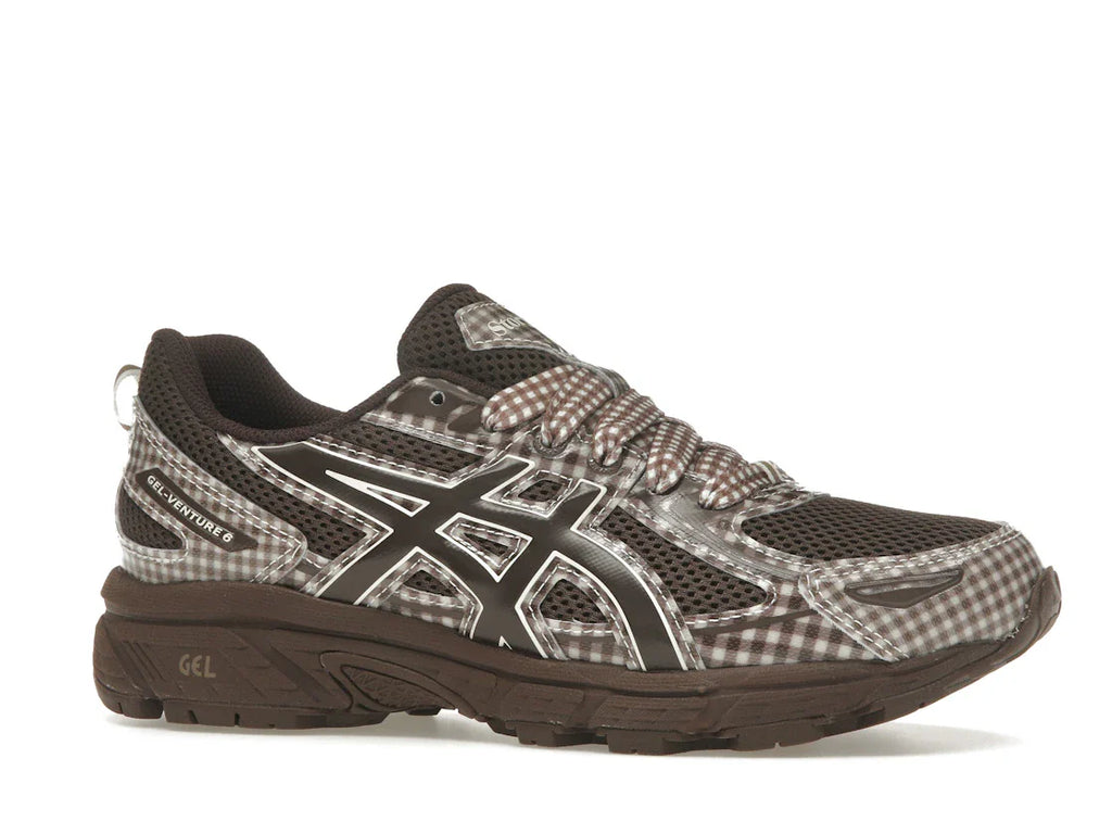 ASICS Gel-Venture 6-stöckiges Modell, rotbraunes Vichy-Karo