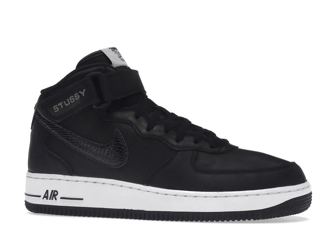Nike Air Force 1 Mid Stussy Schwarz Weiß