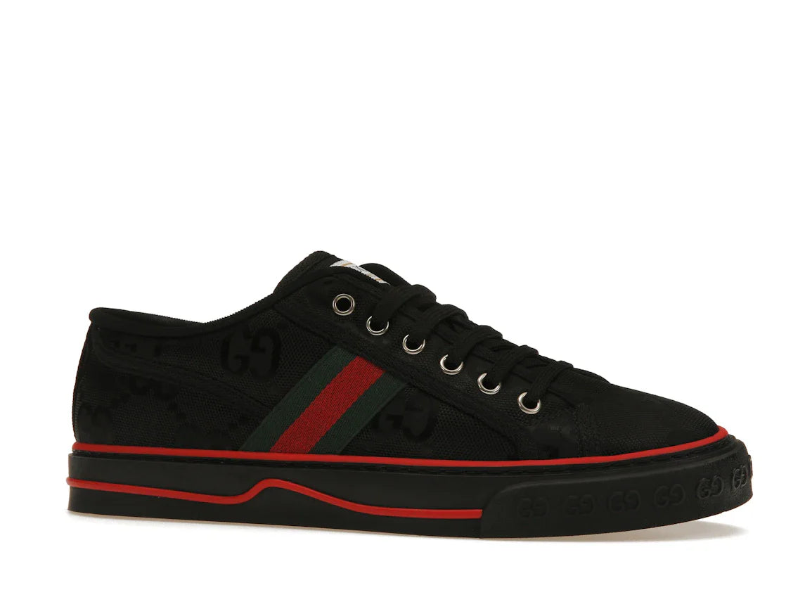 Gucci Off The Grid Tennis 1977 Low ECONYL Schwarz GG Grün Rot