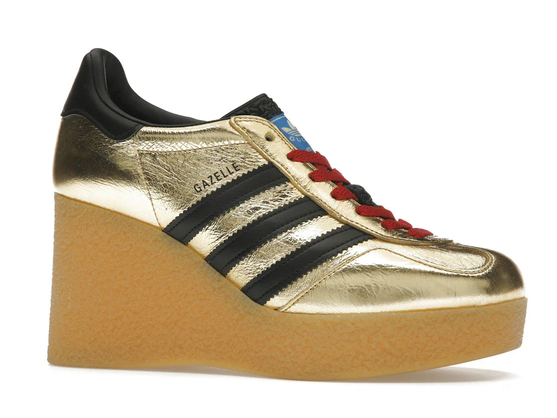adidas x Gucci Gazelle Wedge Gold Metallic Black (Damen)