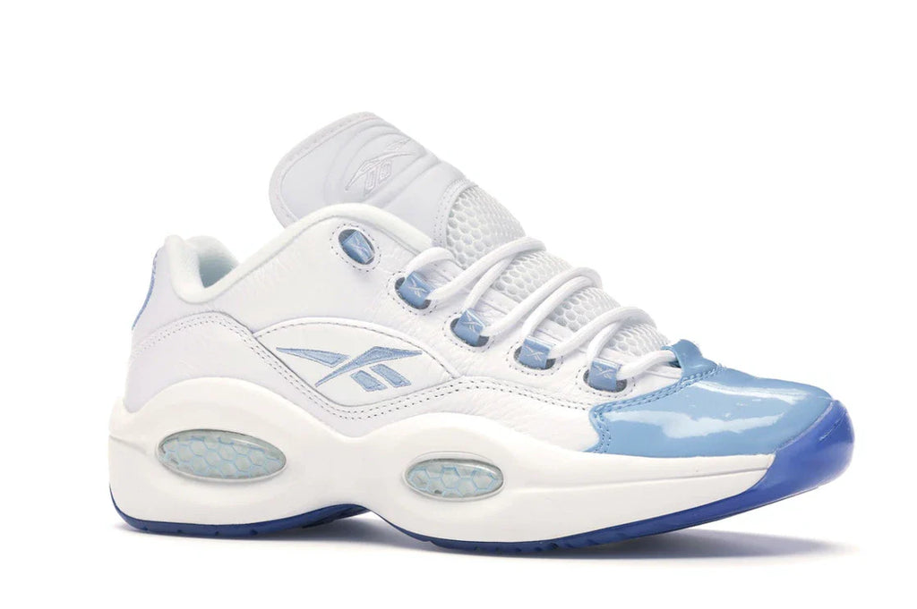 Reebok Question Low Patent Toe Carolina Blue