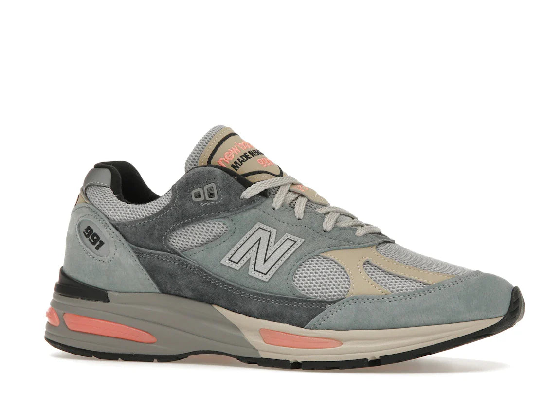 New Balance 991 MiUK Silber Blau Turbulenz