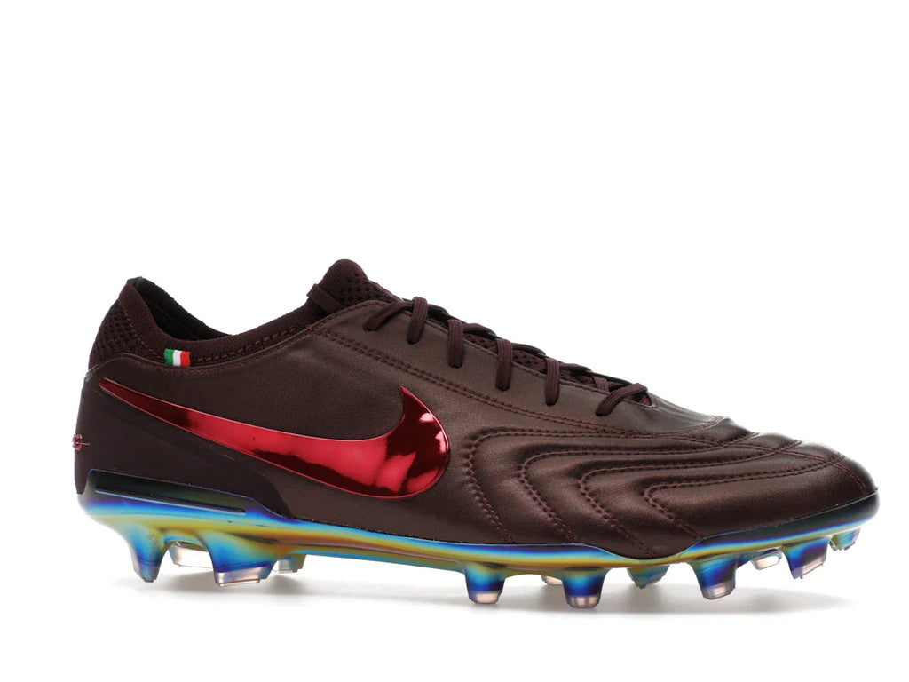 Nike Tiempo Legend 10 Elite Luxe FG Montebelluna Leder Portwein