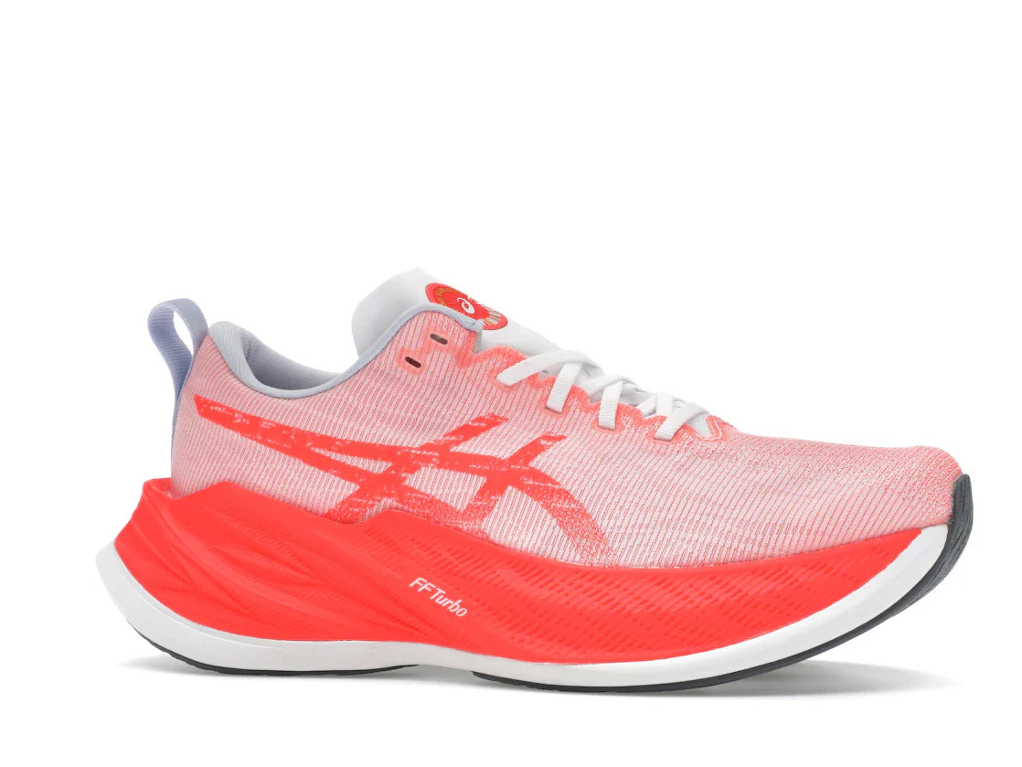 ASICS Superblast Weiß Sonnenaufgang Rot