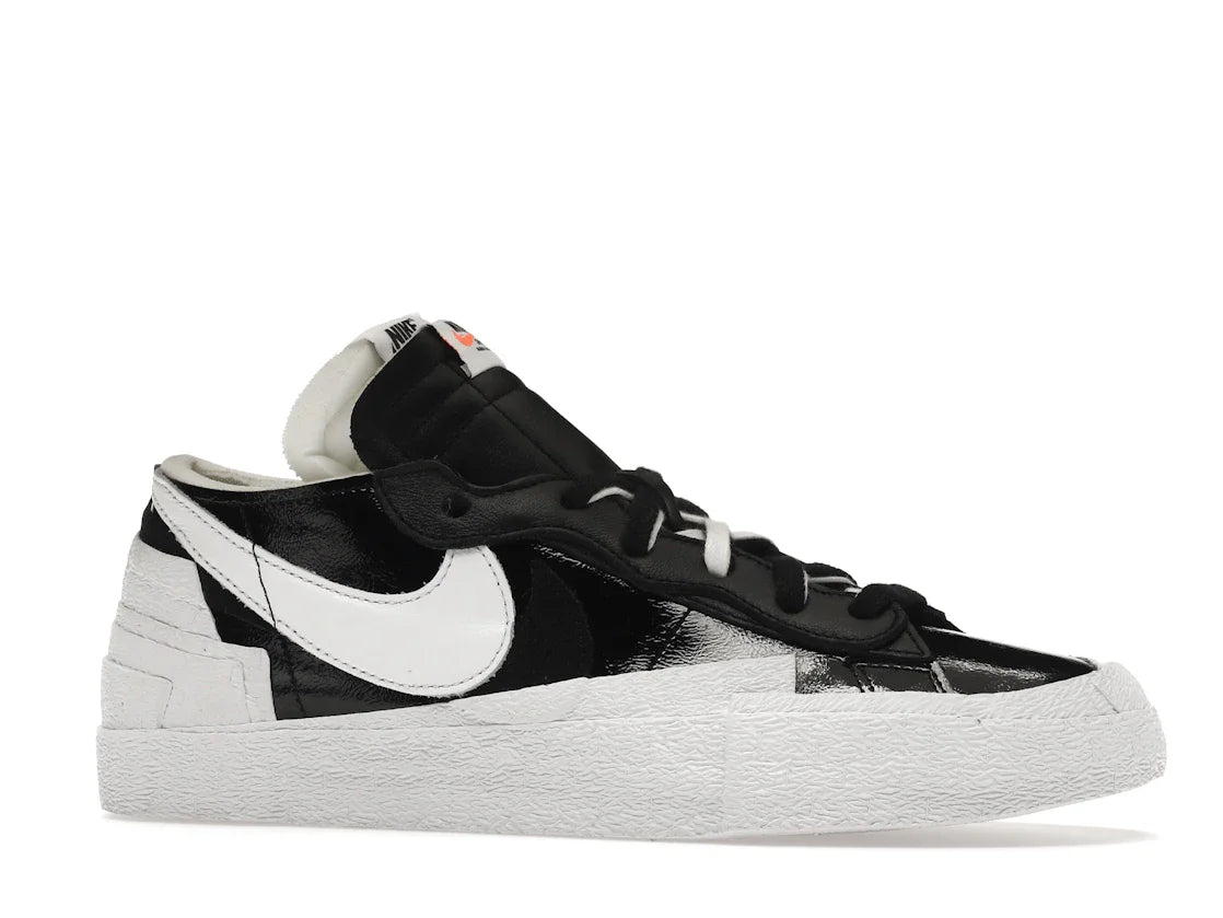Nike Blazer Low Sacai Schwarzes Lackleder