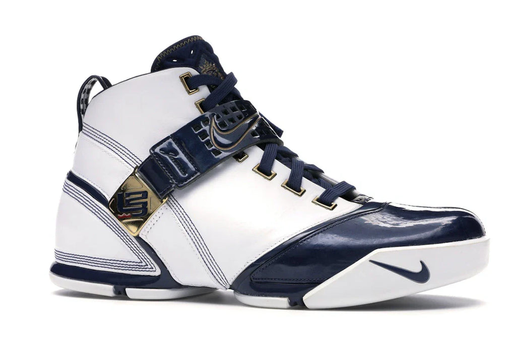 Nike LeBron 5 Weiß Navy Metallic Gold