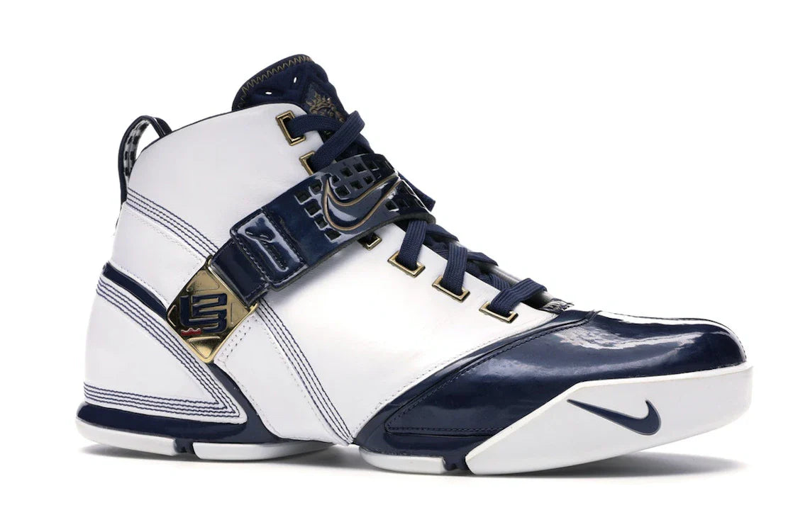 Nike LeBron 5 Weiß Navy Metallic Gold