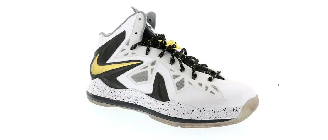 Nike LeBron X Elite+ Weiß Gold