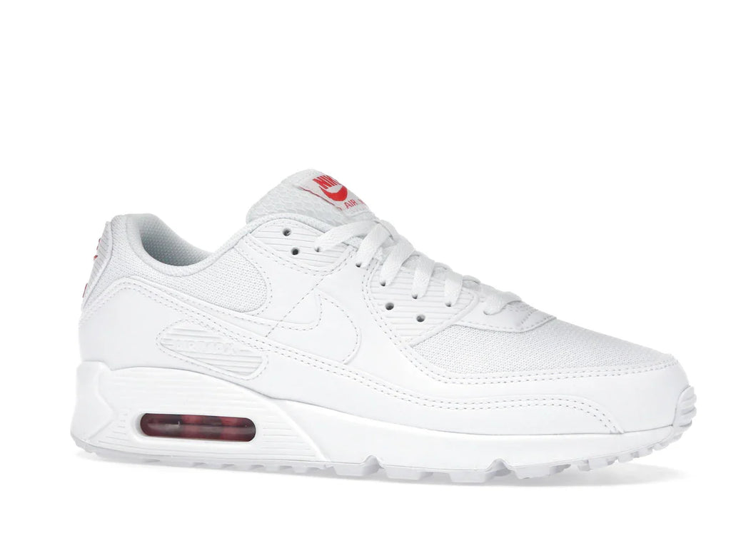 Nike Air Max 90 Weiß Hellkarmesinrot