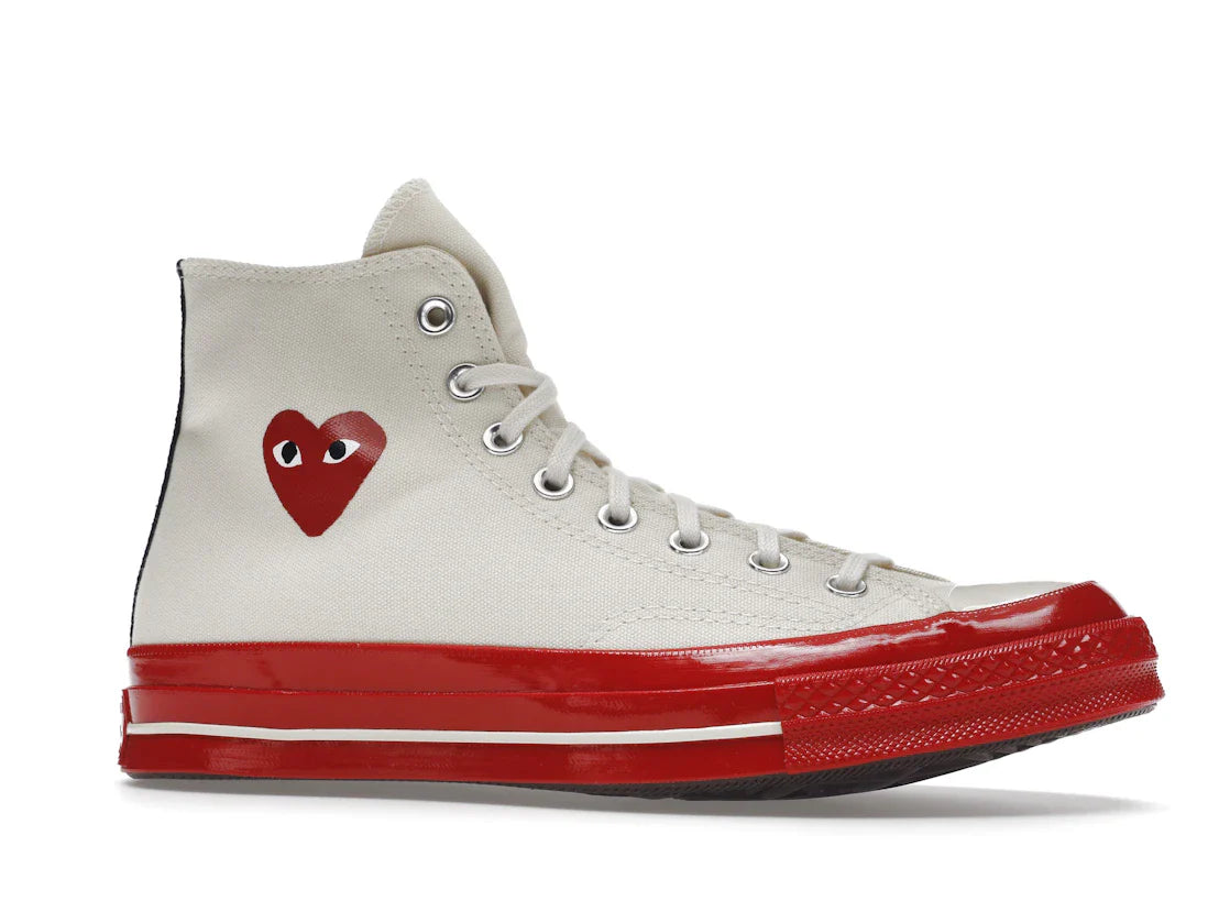 Converse Chuck Taylor All Star 70 Hi Comme des Garcons PLAY Egret Red Zwischensohle