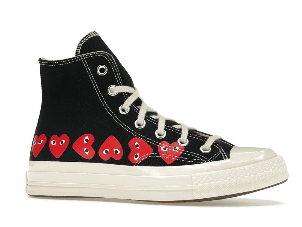 Converse Chuck Taylor All Star 70 Hi Comme des Garçons PLAY Multi-Heart Schwarz