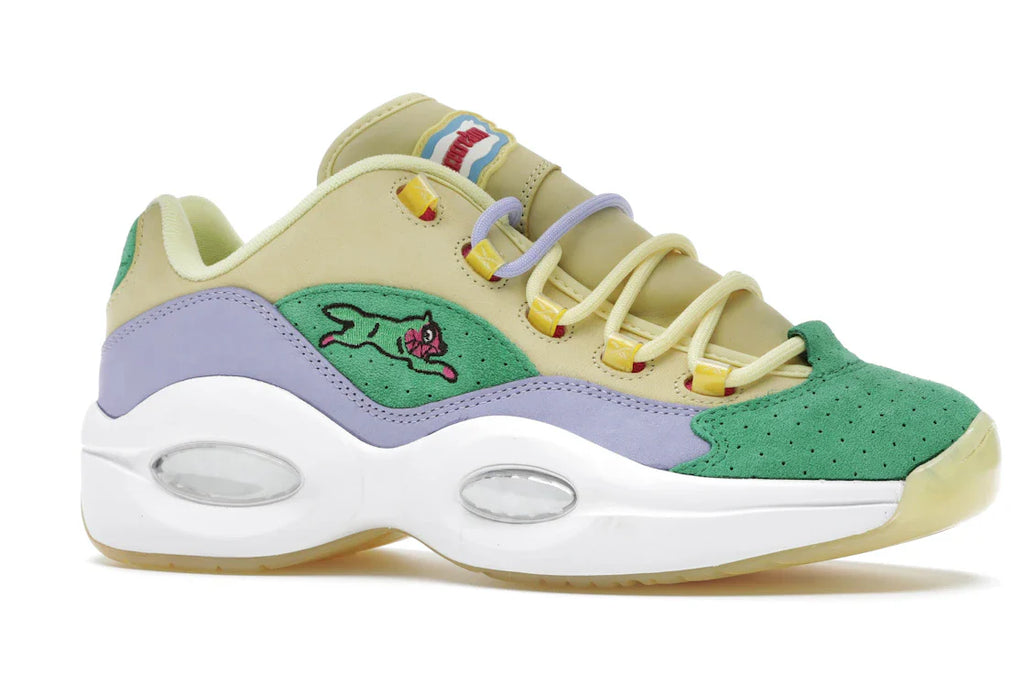 Reebok Question Low BBC Ice Cream Running Dog Gelbgrün