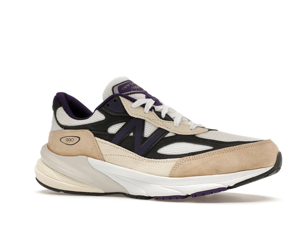 New Balance 990v6 MiUSA Teddy Santis Weiß Schwarz Pflaume