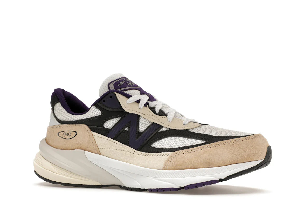 New Balance 990v6 MiUSA Teddy Santis Weiß Schwarz Pflaume