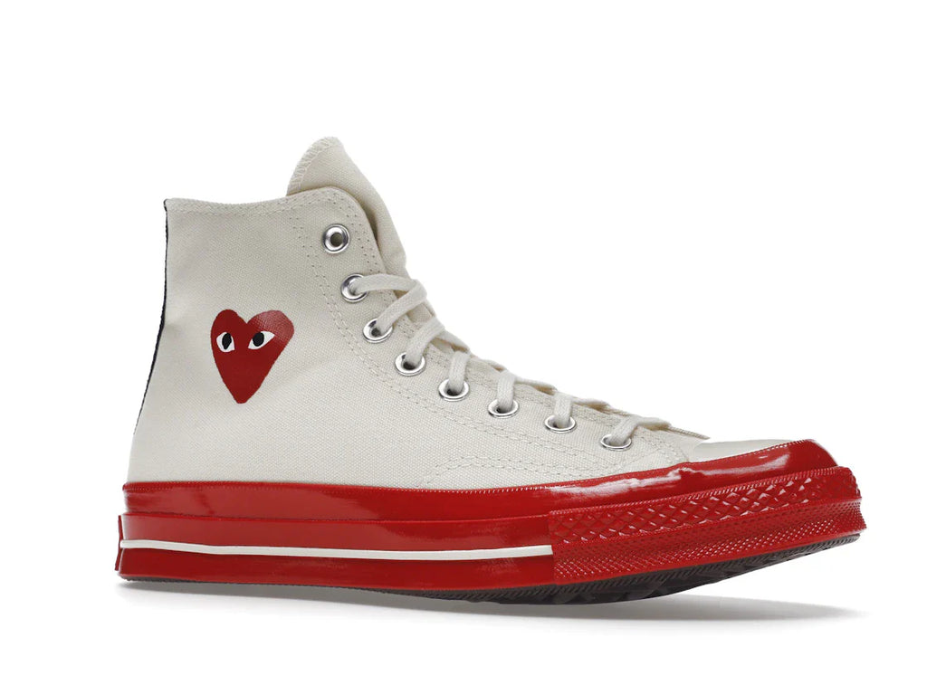 Converse Chuck Taylor All Star 70 Hi Comme des Garcons PLAY Egret Red Zwischensohle