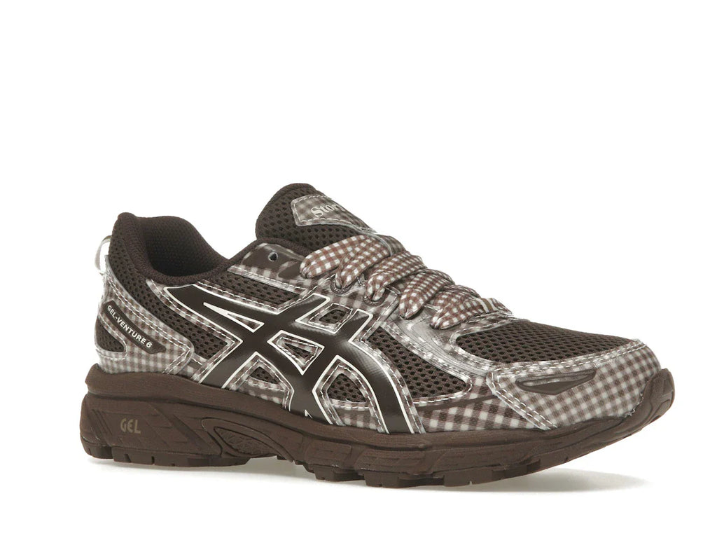 ASICS Gel-Venture 6-stöckiges Modell, rotbraunes Vichy-Karo