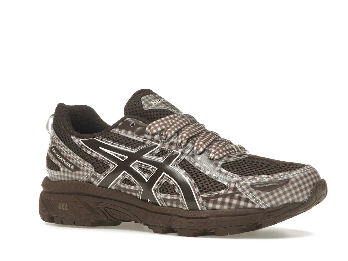 ASICS Gel-Venture 6-stöckiges Modell, rotbraunes Vichy-Karo