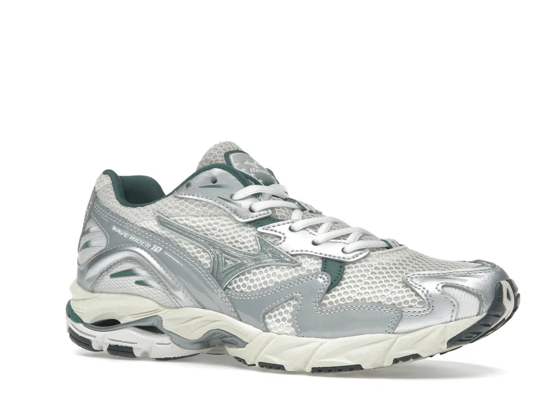Mizuno Wave Rider 10 Weiß Schiefer Bistro Grün