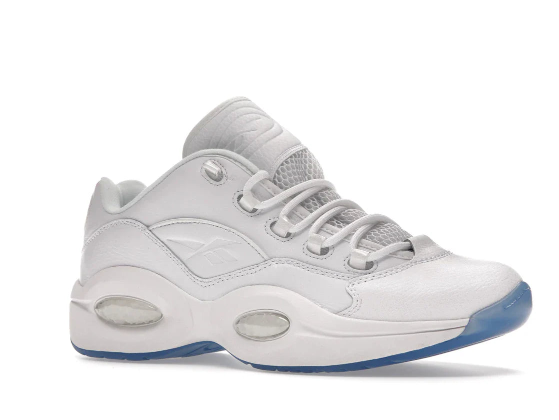 Reebok Question Low Weiß Klare blaue Sohle