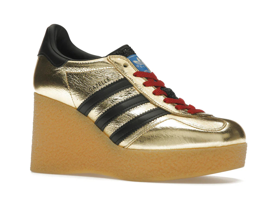 adidas x Gucci Gazelle Wedge Gold Metallic Black (Damen)