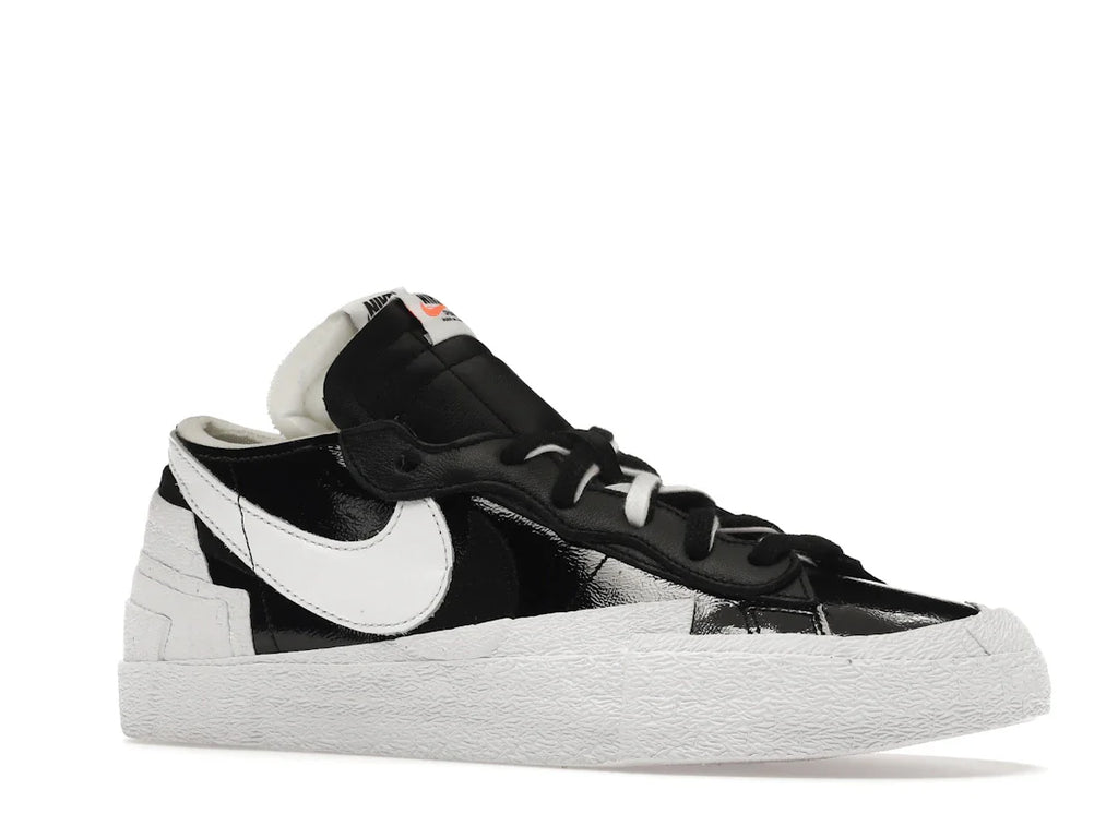 Nike Blazer Low Sacai Schwarzes Lackleder