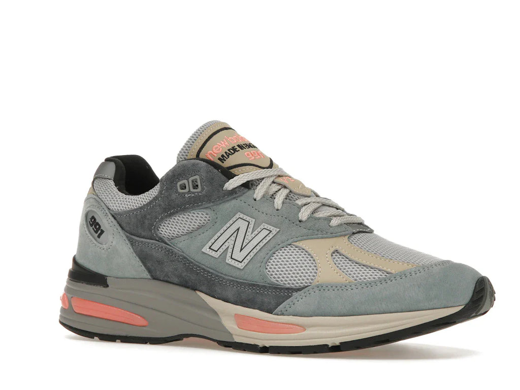 New Balance 991 MiUK Silber Blau Turbulenz