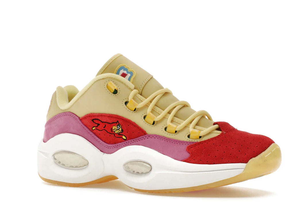 Reebok Question Low BBC Ice Cream Running Dog Gelb Rot