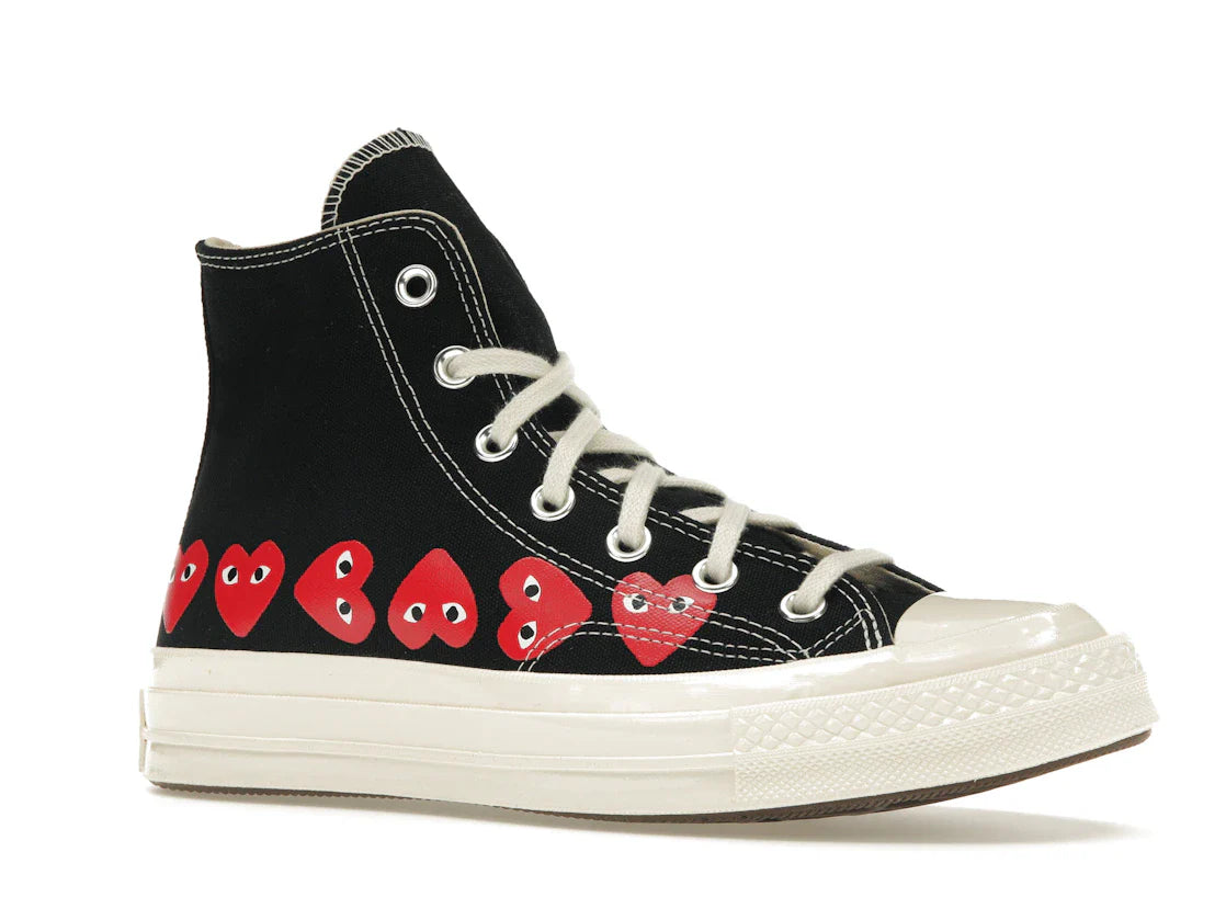 Converse Chuck Taylor All Star 70 Hi Comme des Garçons PLAY Multi-Heart Schwarz