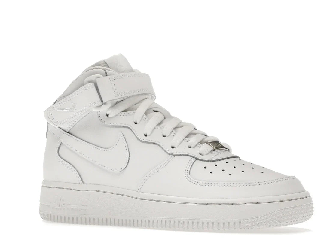 Nike Air Force 1 Mid LE Triple White (GS)
