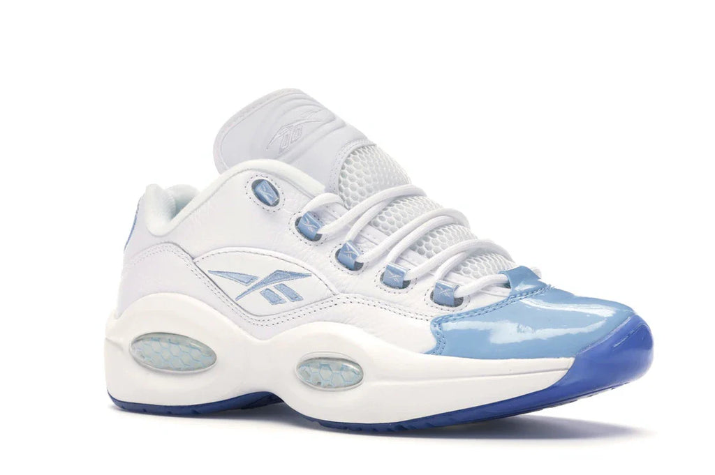 Reebok Question Low Patent Toe Carolina Blue