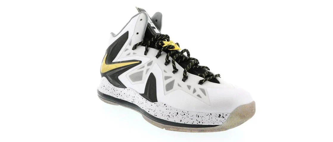 Nike LeBron X Elite+ Weiß Gold