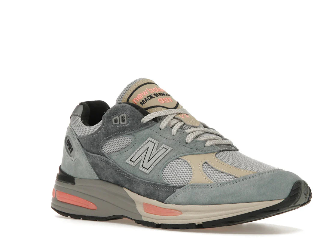 New Balance 991 MiUK Silber Blau Turbulenz