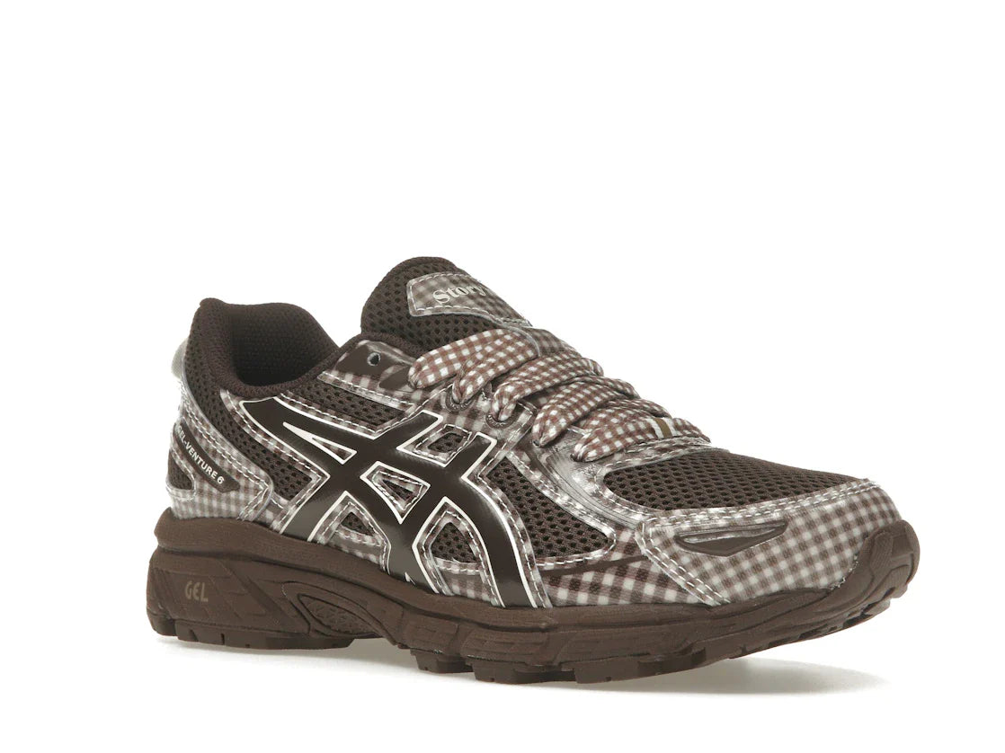 ASICS Gel-Venture 6-stöckiges Modell, rotbraunes Vichy-Karo