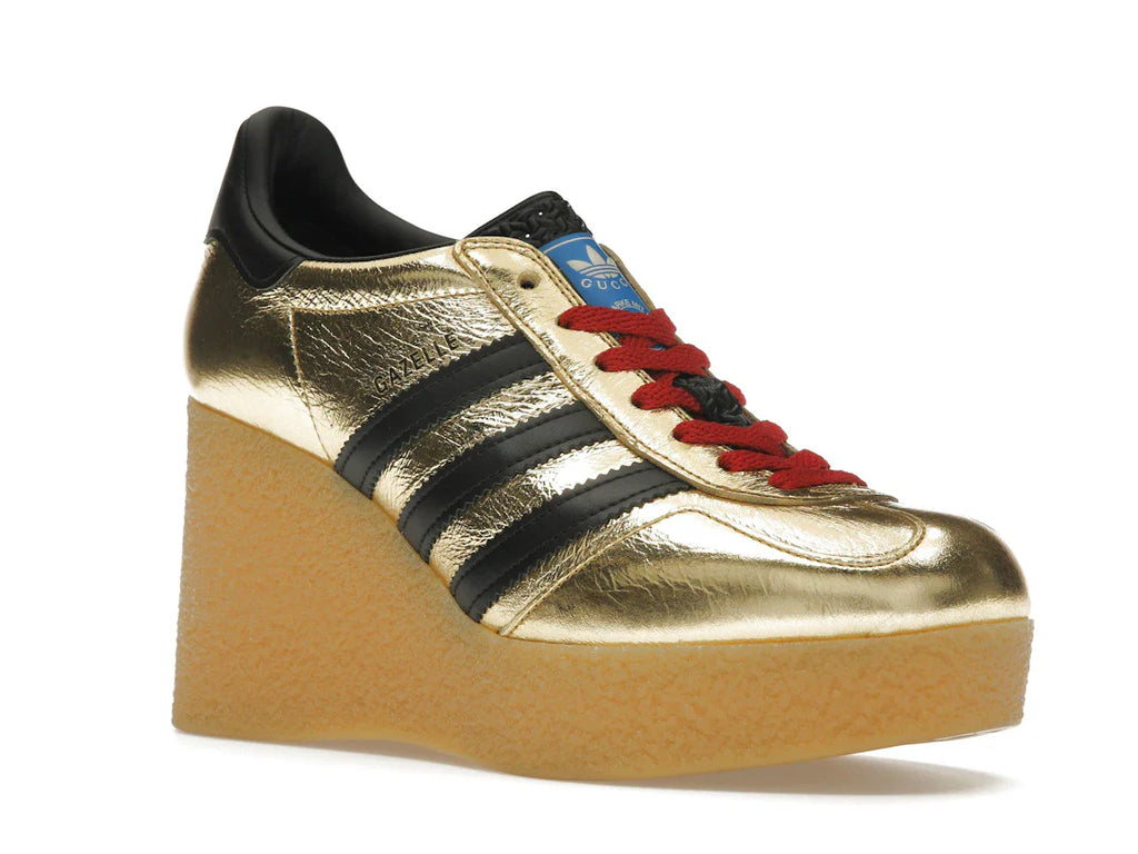 adidas x Gucci Gazelle Wedge Gold Metallic Black (Damen)