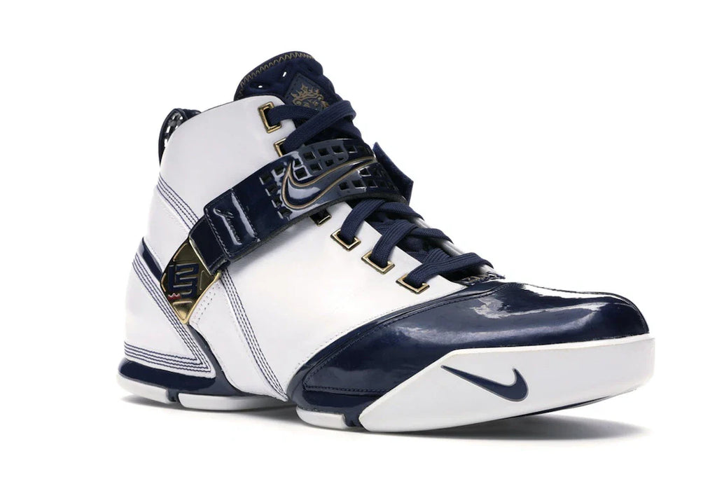 Nike LeBron 5 Weiß Navy Metallic Gold