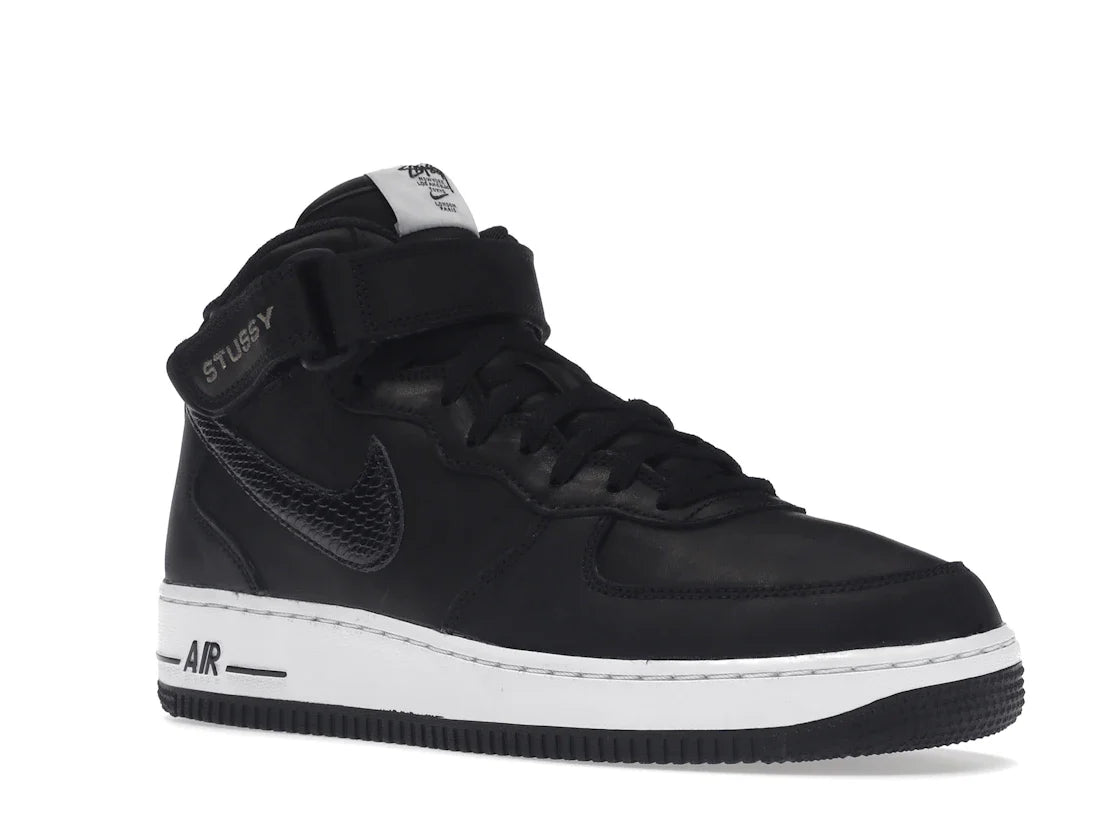 Nike Air Force 1 Mid Stussy Schwarz Weiß