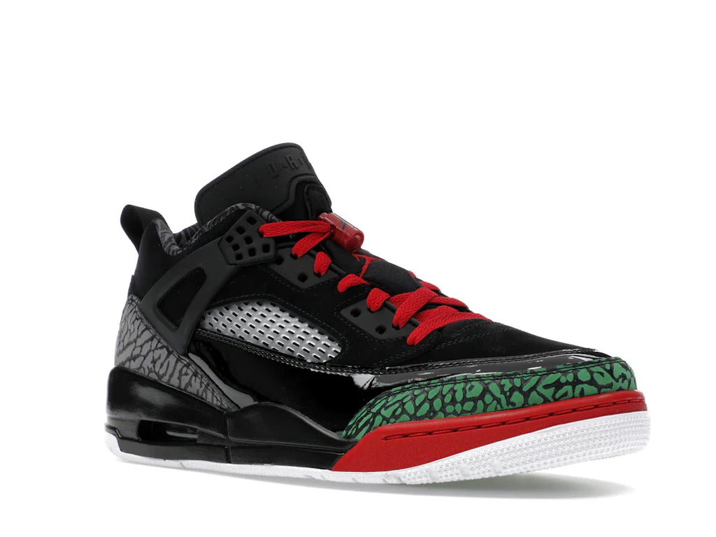 Jordan Spizike Low Schwarz Klassisch Grün Weiß Varsity Rot
