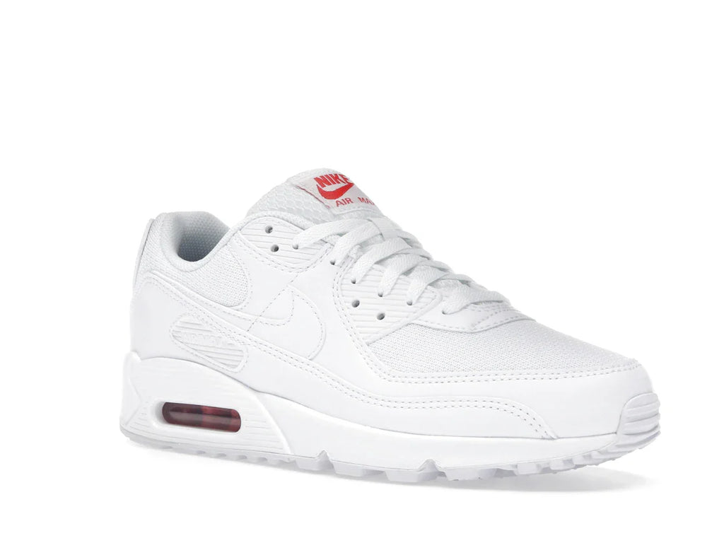 Nike Air Max 90 Weiß Hellkarmesinrot