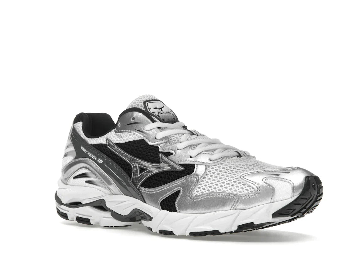 Mizuno Wave Rider 10 Weiß Silber Schwarz
