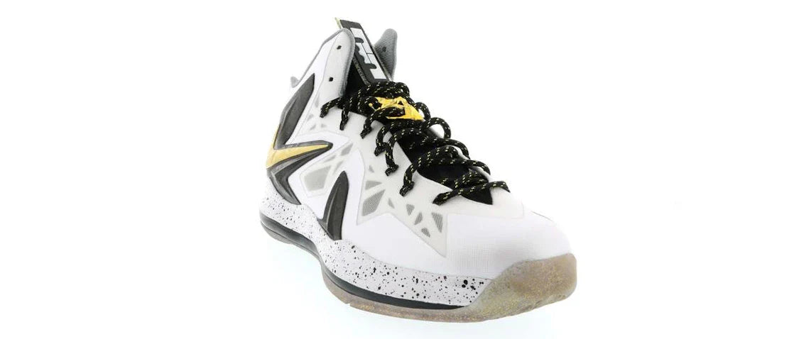 Nike LeBron X Elite+ Weiß Gold