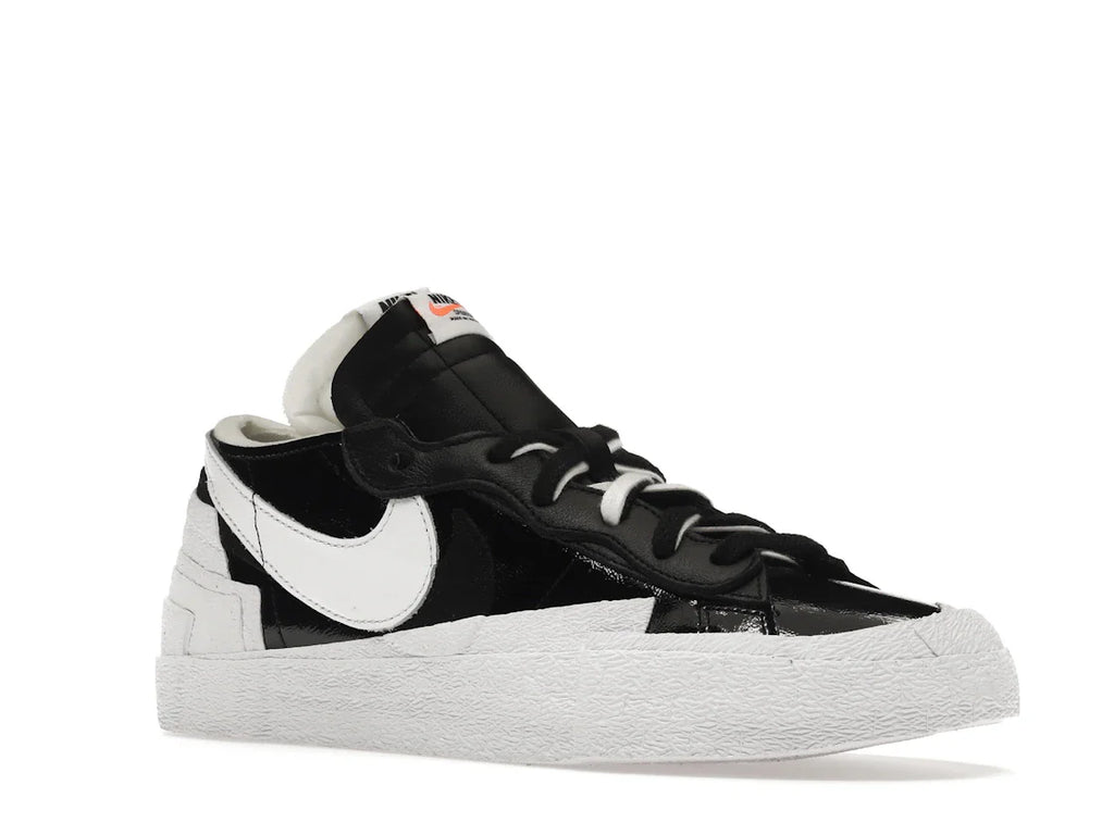 Nike Blazer Low Sacai Schwarzes Lackleder