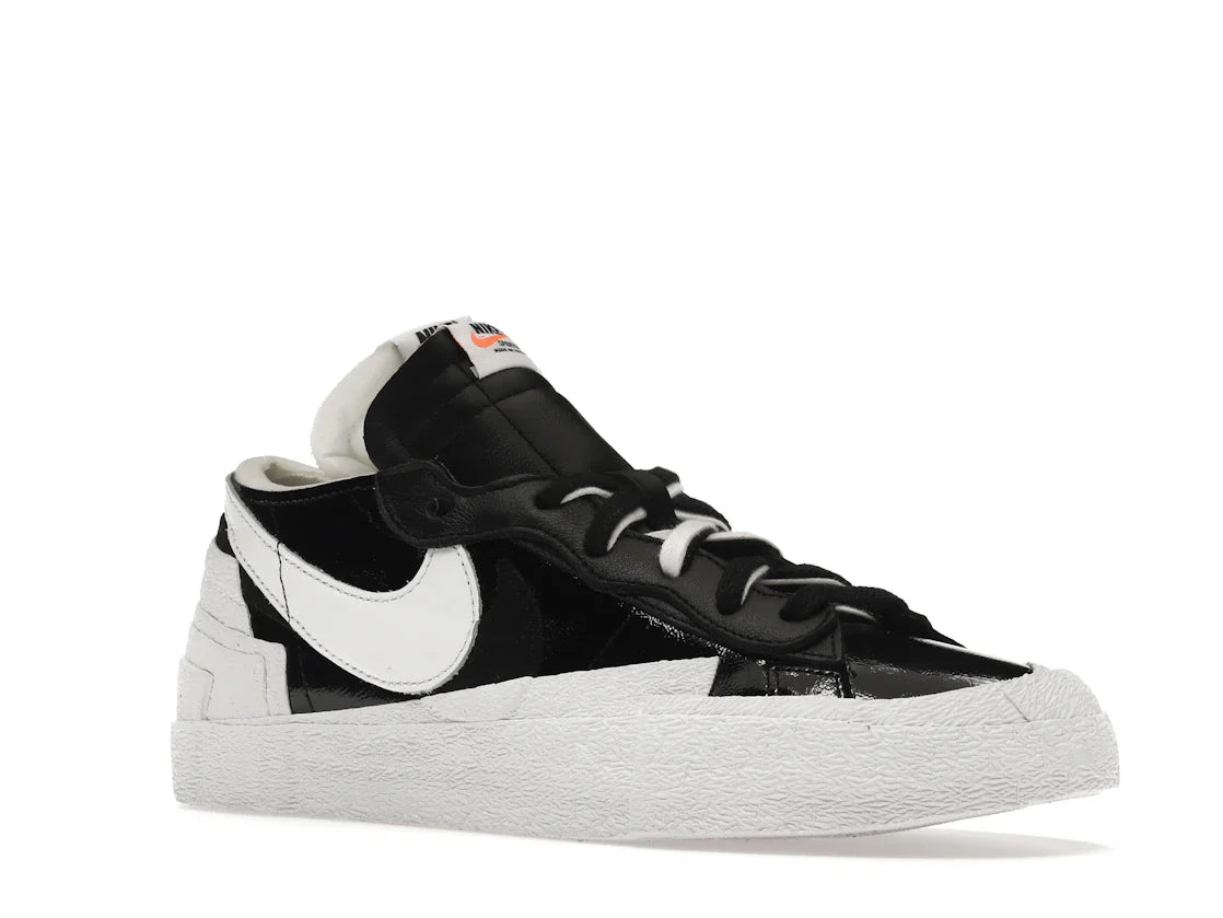Nike Blazer Low Sacai Schwarzes Lackleder
