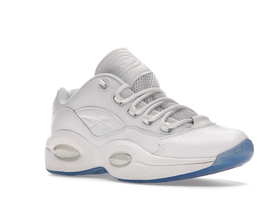 Reebok Question Low Weiß Klare blaue Sohle