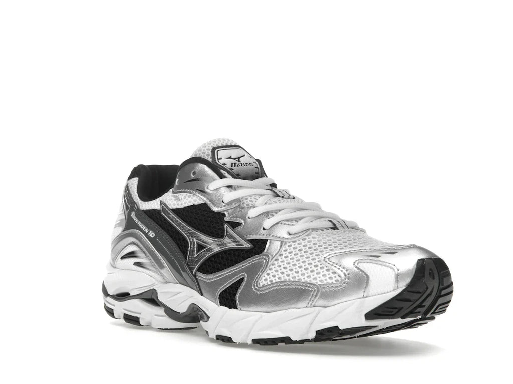 Mizuno Wave Rider 10 Weiß Silber Schwarz
